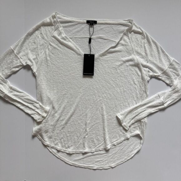 Rails White Aden Long Sleeve Top Size X-Small NWT - Picture 2 of 7